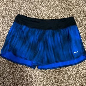 Black and blue womens Nike shorts